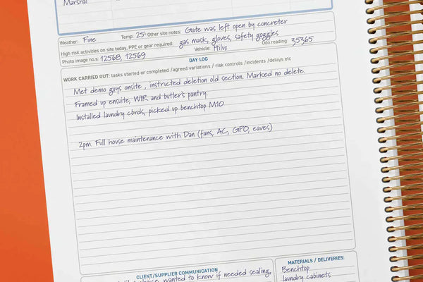 10 Reasons to use a Diary for your Trade Business