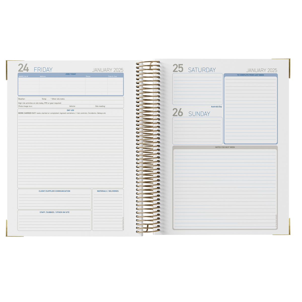 2026 The Ultimate Diary for Tradies