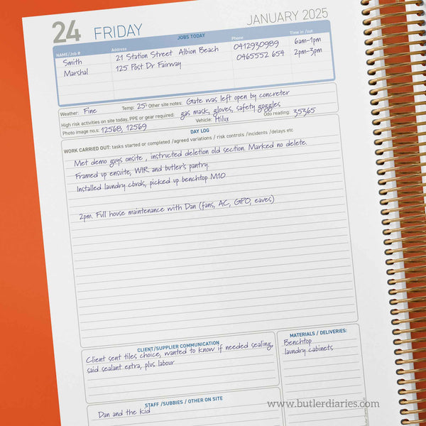2026 The Ultimate Diary for Tradies